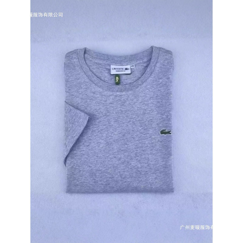Camiseta Logo Pez Bordado Manga Corta Cuello Redondo