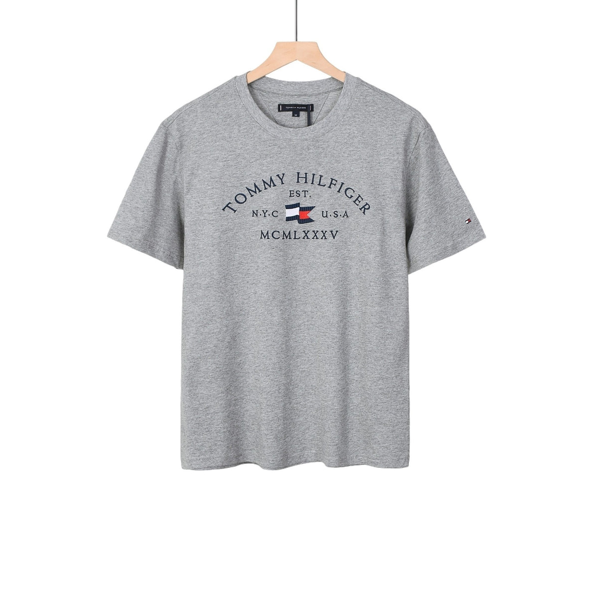 T-shirt Tommy a maniche corte ricamata di coppia | Puro cotone