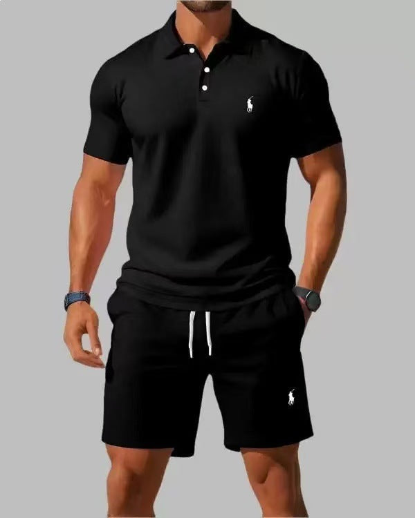 Conjunto Polo Shorts Hombre Bordado Verano Dos Piezas | LuxuryMarkt