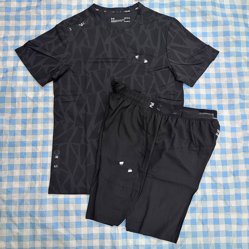 Men's Casual Short Sleeve Set Under | Breathable Sports T-shirt