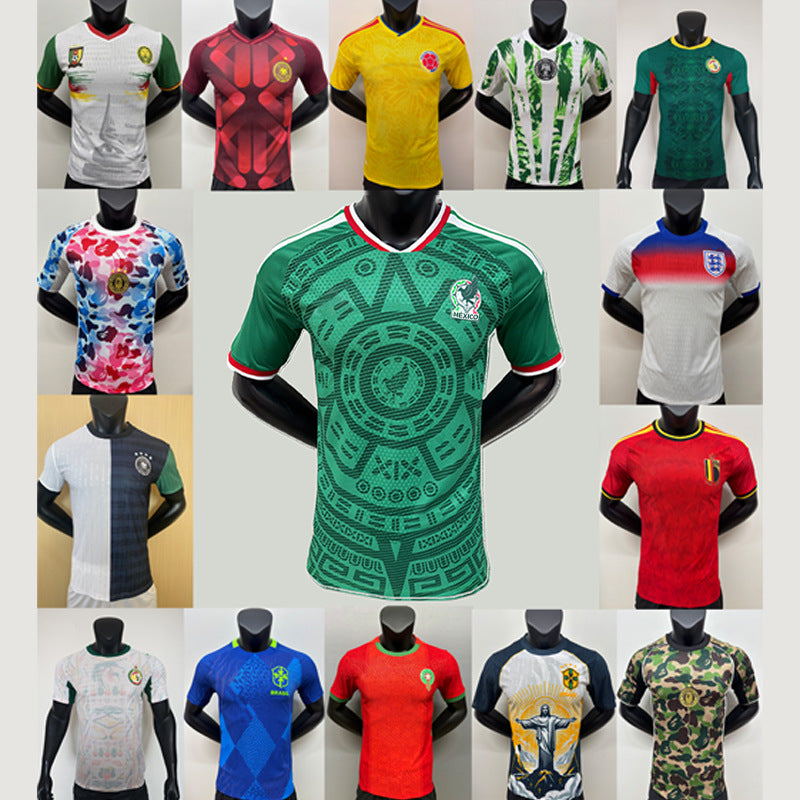 26 camisetas de la Edición de Jugador de la Copa del Mundo, selección principal del Real Madrid del Bayern, Argentina, camiseta de fútbol de secado rápido México
