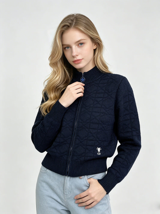 Cardigan Donna CD | Collo Alto E Cerniera