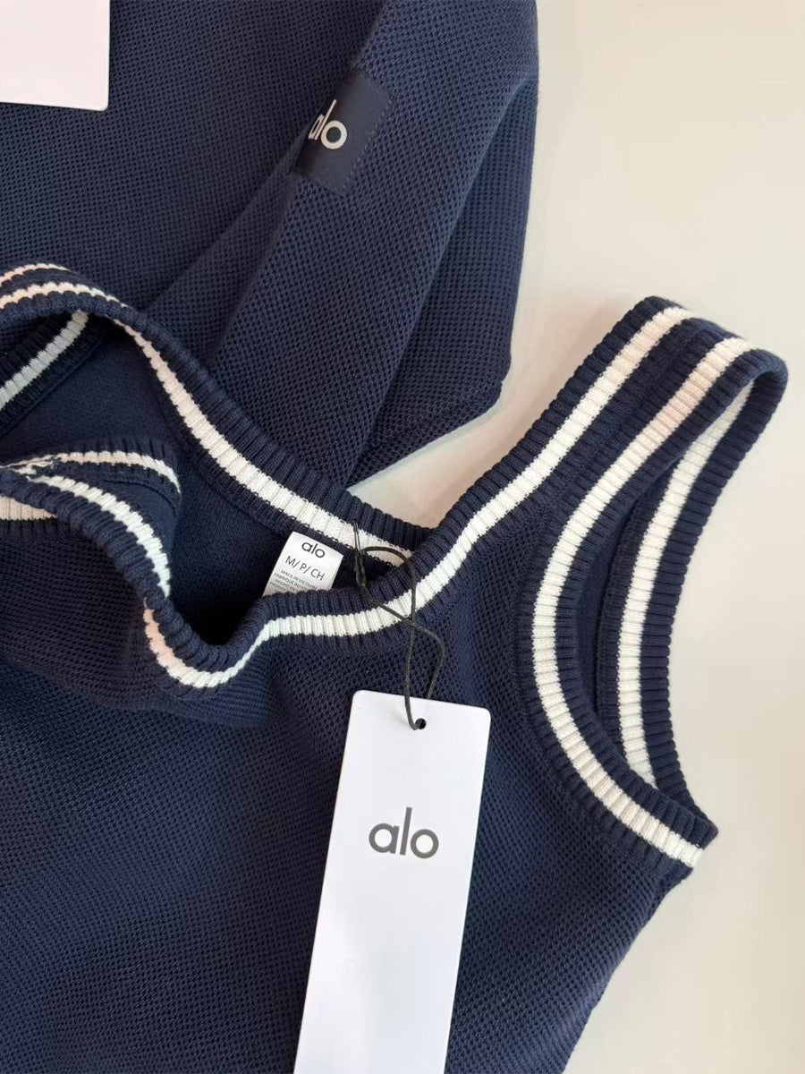 Primavera/verano 2026 nuevo vestido de punto de tirantes alo para mujer, vestido deportivo transpirable al aire libre, vestido base sexy