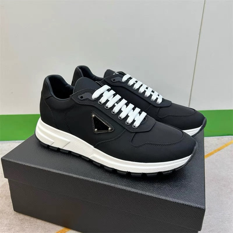 Zapatillas Spot P, nueva marca triangular, cordones de cuero informales, ropa baja, comercio internacional transfronterizo masculino de suela gruesa