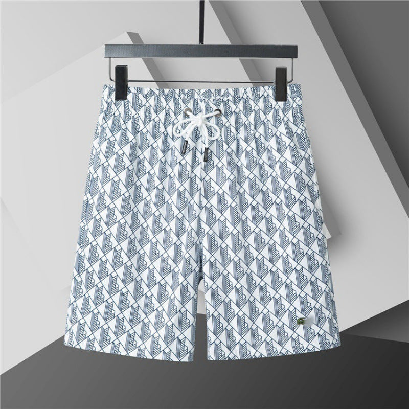 Nuevos pantalones cortos 3D transfronterizos para verano, pantalones cortos de playa de cinco puntas con cinturón, ropa masculina, unisex, versátil y transpirable, estilo británico de moda en comercio exterior