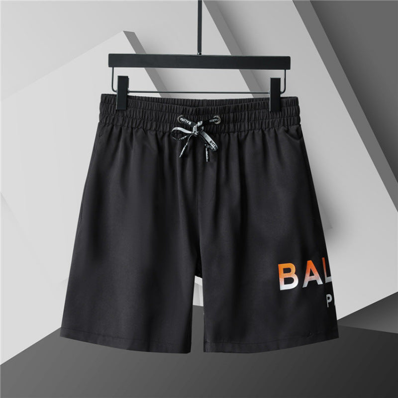 Nuevos pantalones cortos 3D transfronterizos para verano, pantalones cortos de playa de cinco puntas con cinturón, ropa masculina, unisex, versátil y transpirable, estilo británico de moda en comercio exterior