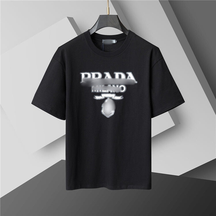 Versión correcta de 2026 de la nueva camiseta ligera de lujo de verano, camiseta de manga corta de cuello redondo y versátil para hombres y mujeres, países extranjeros de Europa y Estados Unidos