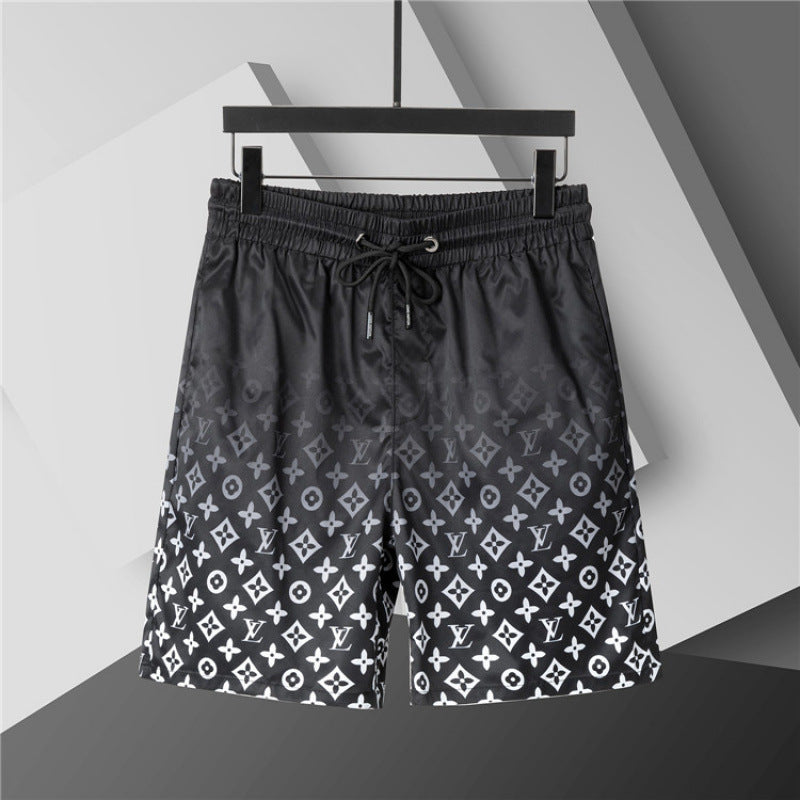 Nuevos pantalones cortos 3D transfronterizos para verano, pantalones cortos de playa de cinco puntas con cinturón, ropa masculina, unisex, versátil y transpirable, estilo británico de moda en comercio exterior