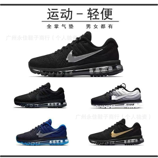 Putian Air Max 2017 zapatillas de correr con cojín de aire de palma con malla transpirable, antideslizante, con cordones deportivos de entrenamiento para correr