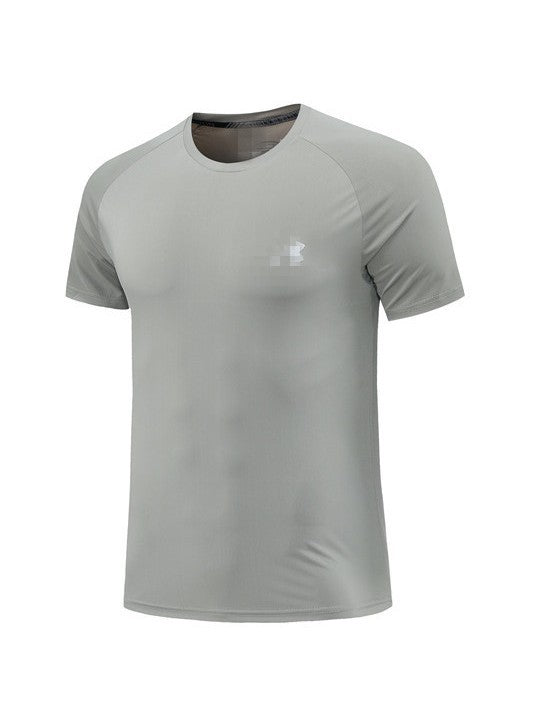 Machi Sports Camiseta al aire libre Camiseta de hielo de seda para hombre Deportiva Secado rápido Manga corta Suelta y elástica suelta Camiseta de cuello redondo Fitness Casual