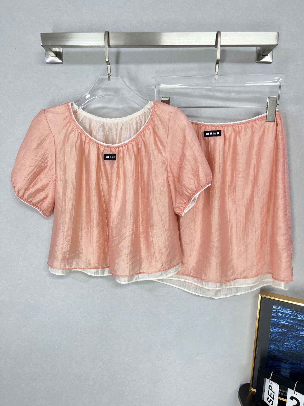 MM Pink Chiffon Set | Short Sleeve