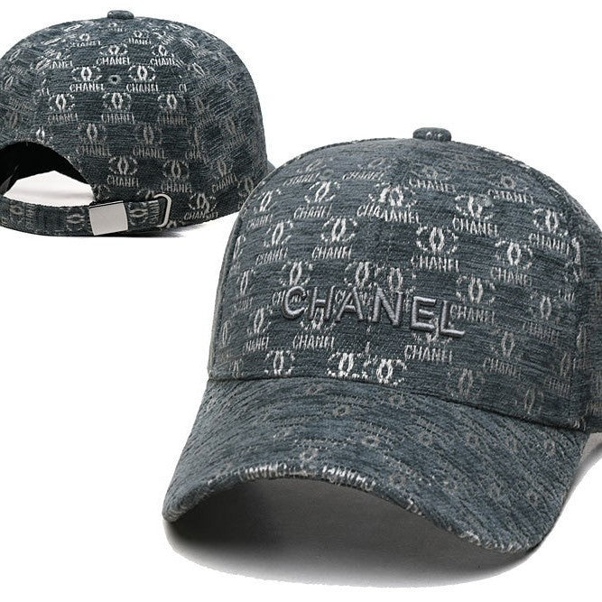 Gorras de béisbol versátiles unisex de estilo coreano con bordado 3D de alta versión, protección solar estilo Chanel al por mayor