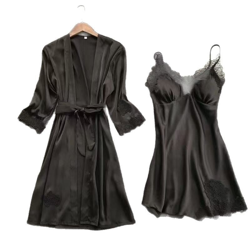 Comercio exterior femenino nuevos pijamas de talla grande de varias piezas, pijamas de talla grande con compresas para sujetadores