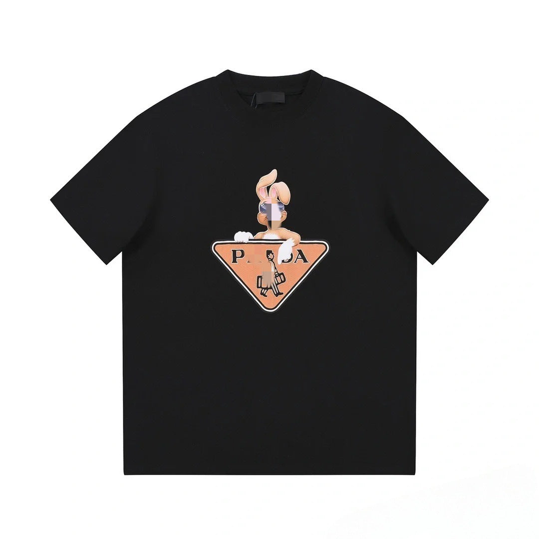 Camiseta unisex de manga corta de 260g de algodón puro de 260g con etiqueta triangular y camiseta de 260g disponible para dropshipping