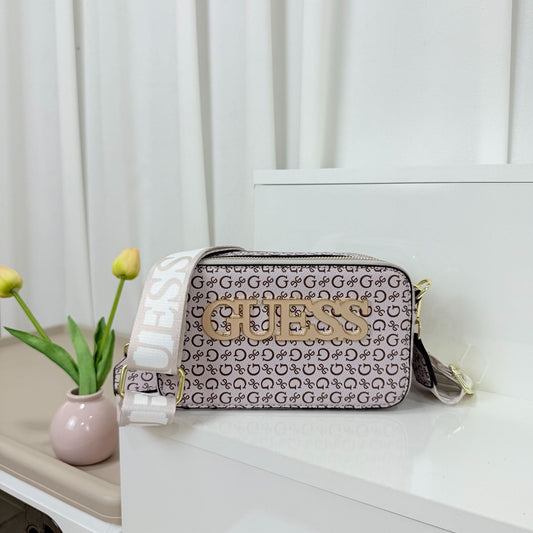Bandolera Cámara Premium | Doble Cremallera Marca en Relieve