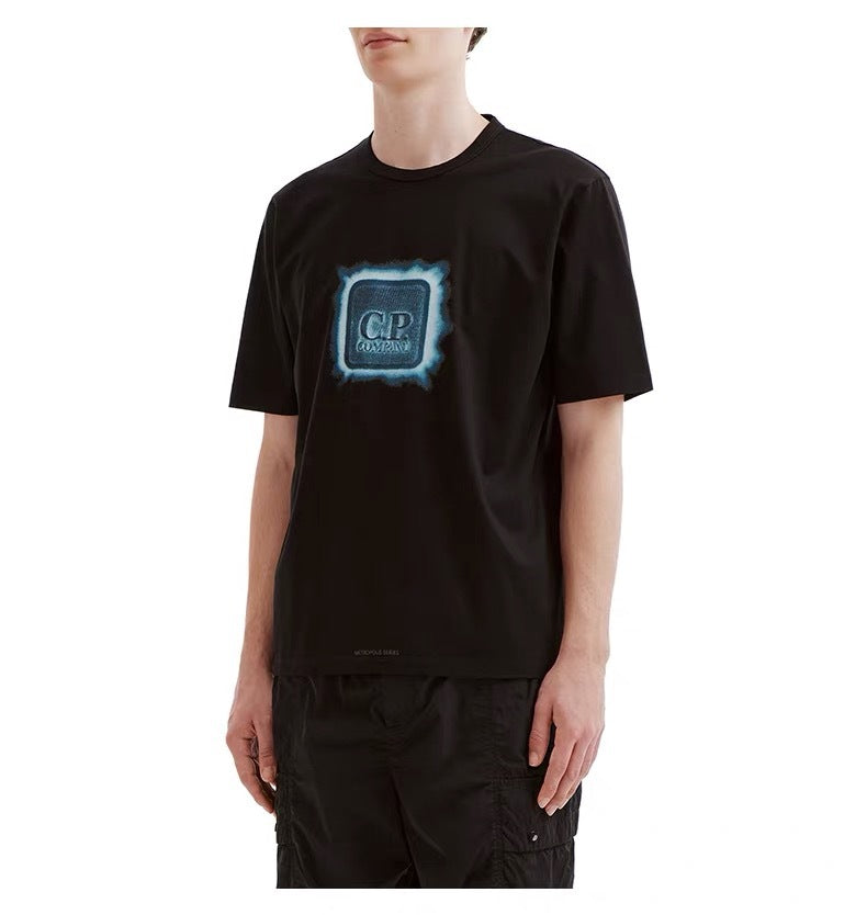 Maglietta Uomo in Puro Cotone | Ricamo Casual Maniche Corte