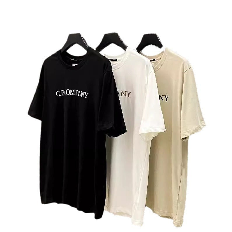 Maglietta Uomo in Puro Cotone | Ricamo Casual Maniche Corte