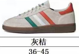 Zapatillas clásicas alemanas de entrenamiento retro, zapatillas casuales versátiles con bloques de color 2025, zapatillas de cuero, zapatillas Forrest Gump, zapatillas de tabla