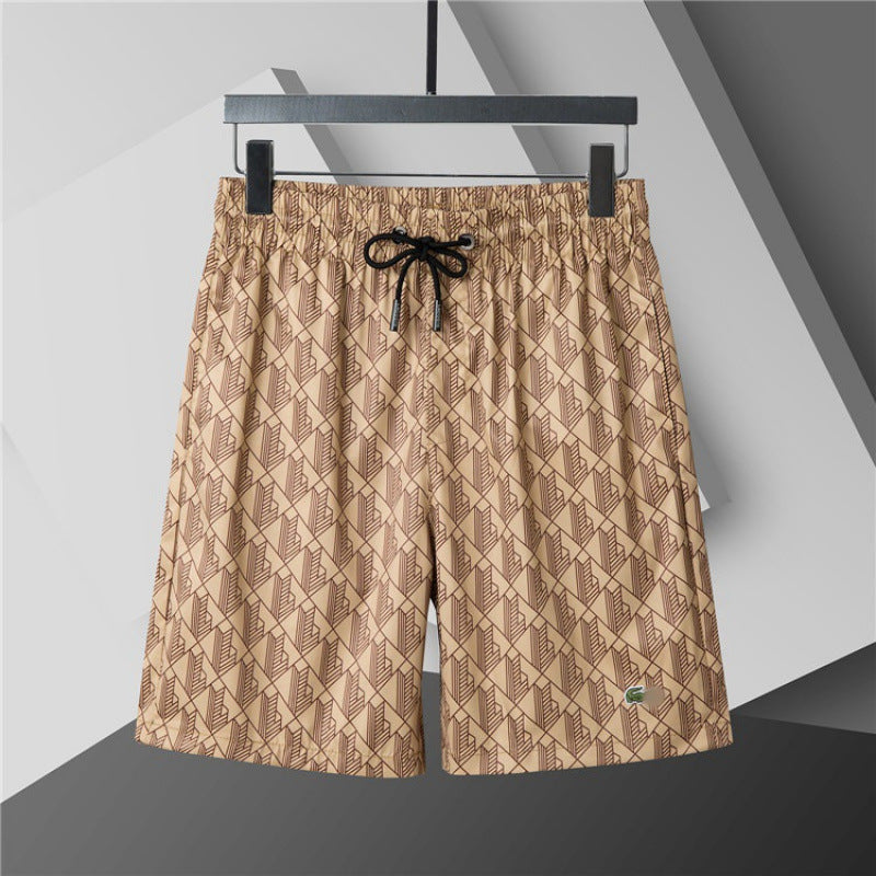 Nuevos pantalones cortos 3D transfronterizos para verano, pantalones cortos de playa de cinco puntas con cinturón, ropa masculina, unisex, versátil y transpirable, estilo británico de moda en comercio exterior