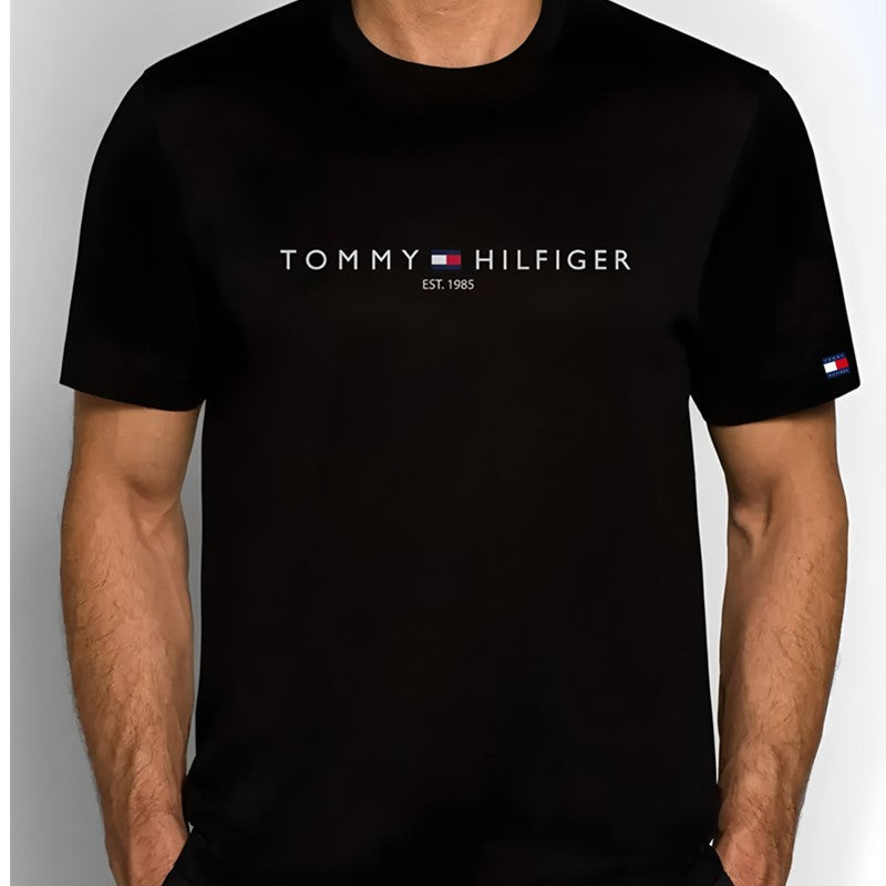 Nuevo verano 2025 camiseta de manga corta con cuello redondo masculino, camiseta deportiva casual de moda para hombres, manga larga para mujer