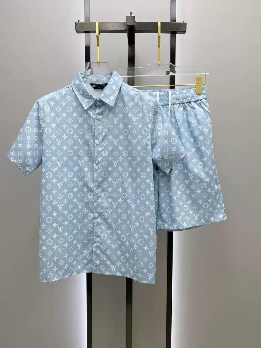 Conjunto Camisa y Pantalón Corto Hombre | Estilo Europeo Verano