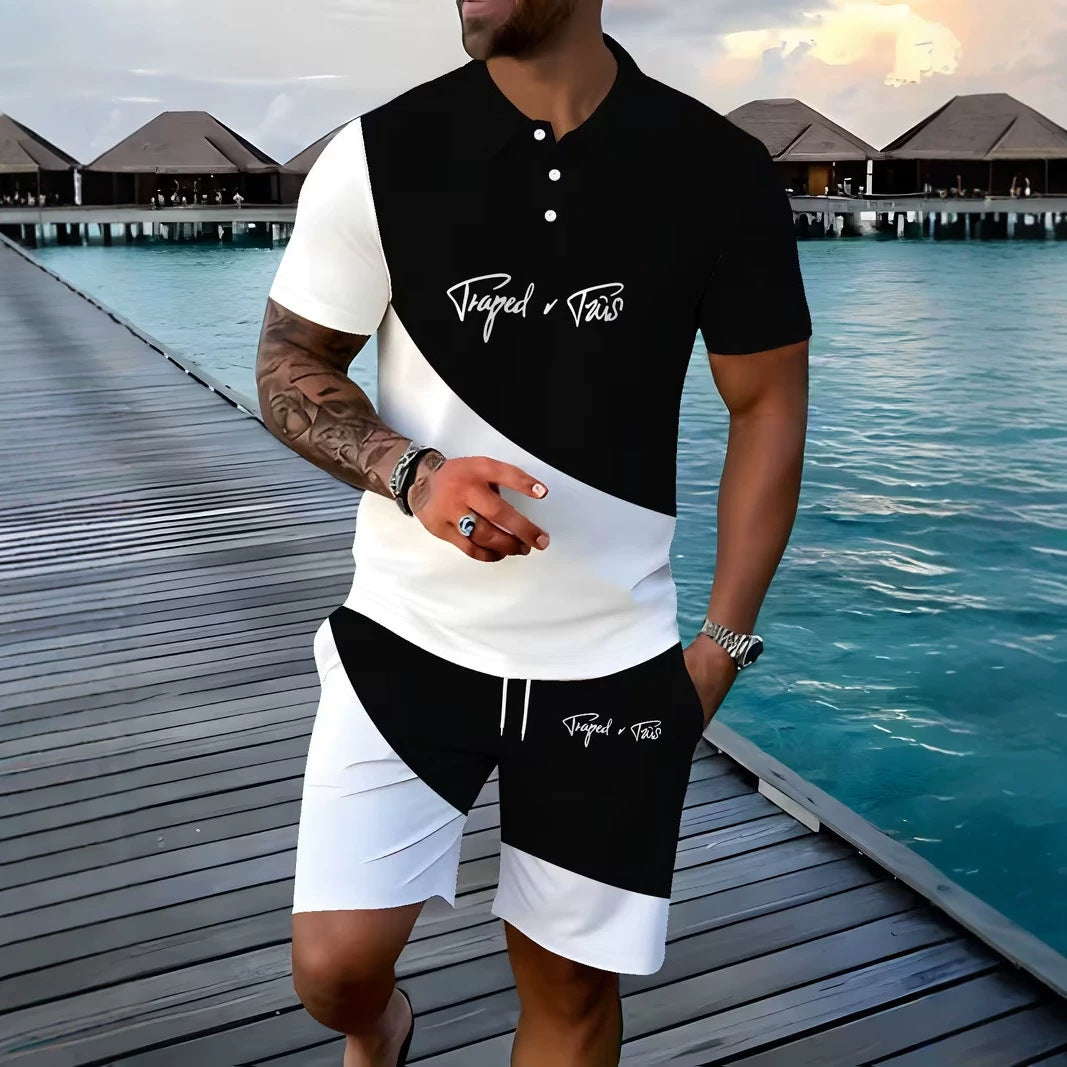 Completo 3D manica corta + pantaloncini | Asciugatura rapida uomo Mix