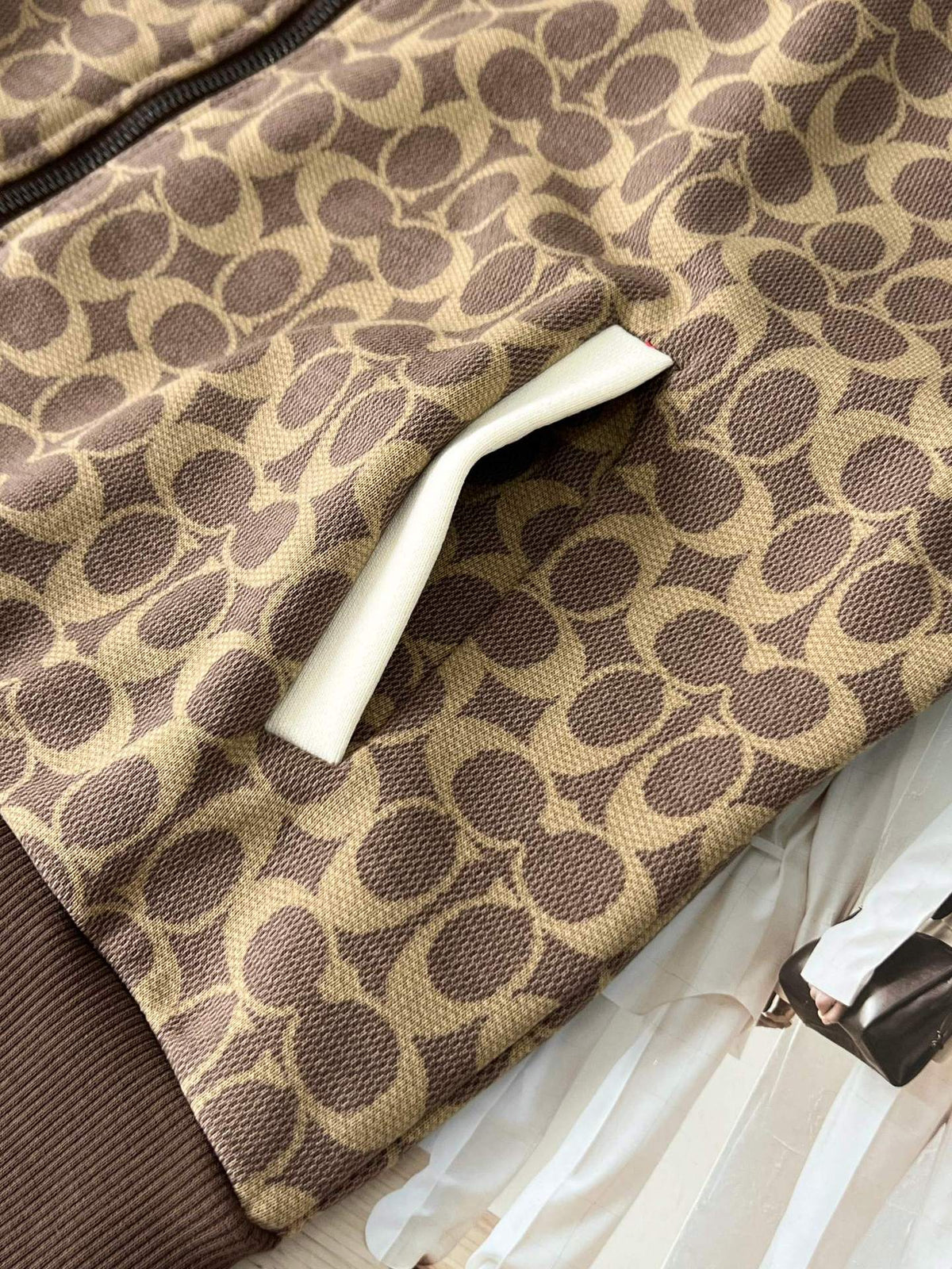 Women's Khaki Jacket CO | Printed and Fitted