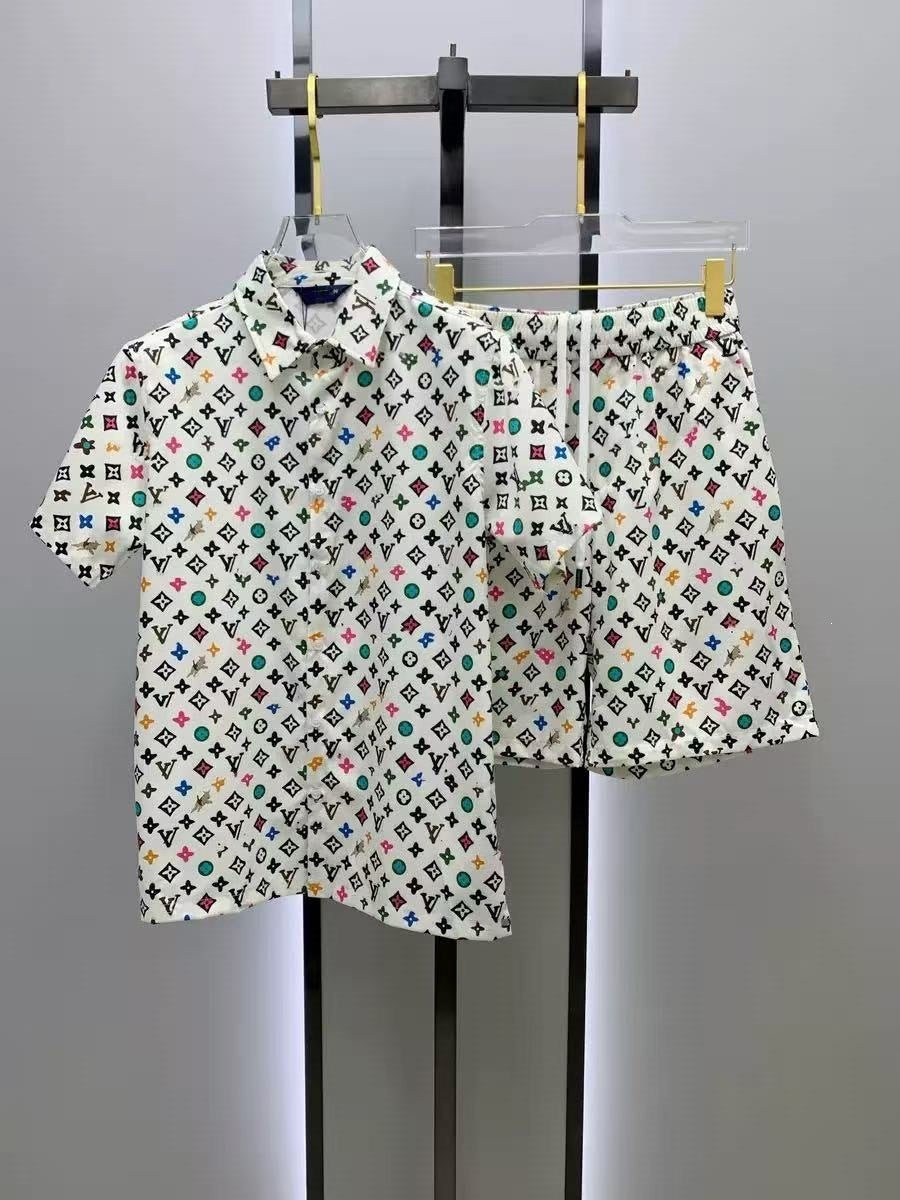 Conjunto Camisa y Pantalón Corto Hombre | Estilo Europeo Verano