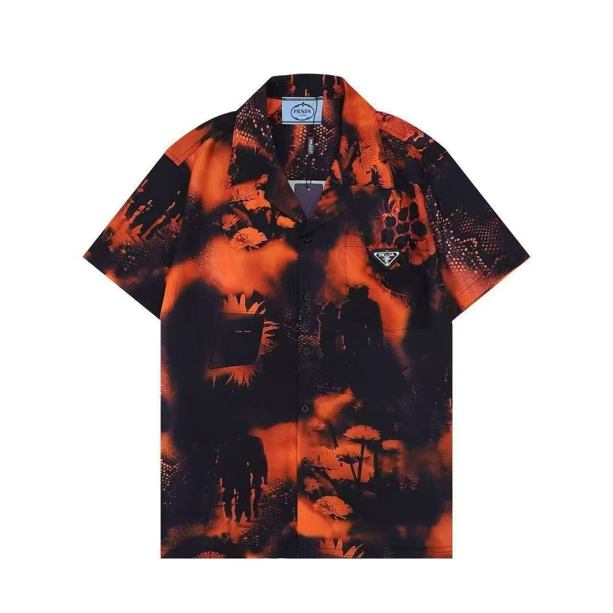 Chemise homme imprimée P | Col et boutons