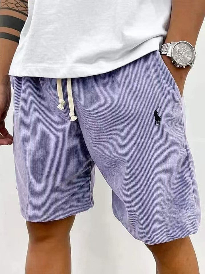 Pantalones Cortos Hombre | Deportivos Pana Bordado Pony Casual 2026