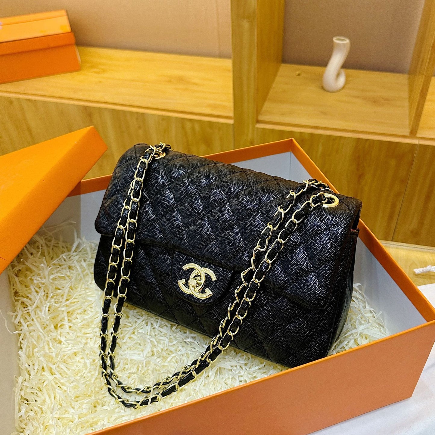 Bolso de un solo hombro con bordado de diamantes estilo Chanel transfronterizo, nuevo estilo de moda 2025, bolso cruzado pequeño y de alta calidad para desplazamientos