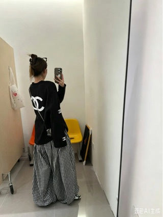Maglietta Casual CH | Manica Lunga Con Scritte