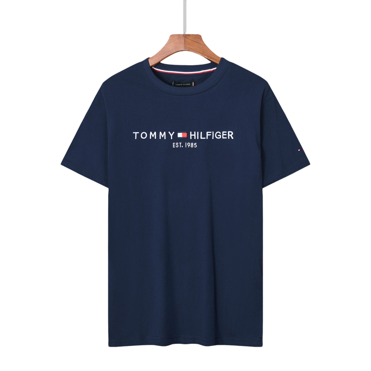 T-shirt Tommy a maniche corte ricamata di coppia | Puro cotone