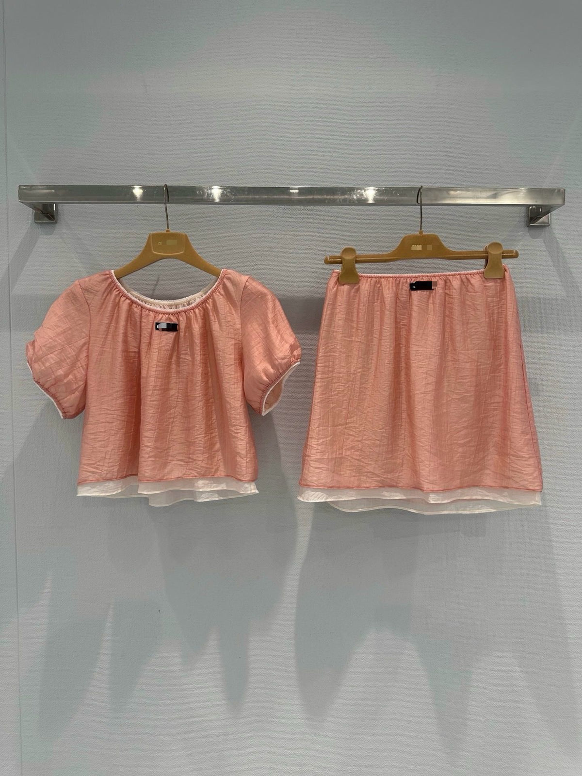 Women's Pink MM Set | A-Line Midi Skirt