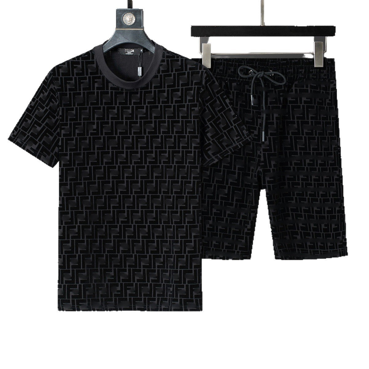 ()25 nuevos pantalones cortos B familia G Jacquard Moda casual Traje de comercio exterior para hombres y mujeres Trajes de primavera para hombre