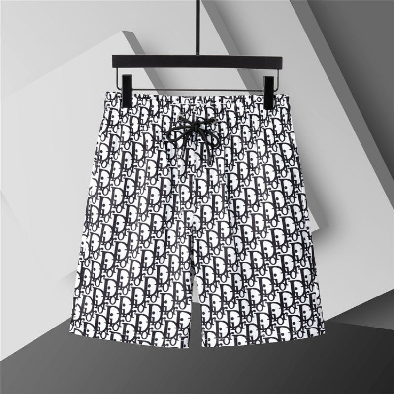 Nuevos pantalones cortos 3D transfronterizos para verano, pantalones cortos de playa de cinco puntas con cinturón, ropa masculina, unisex, versátil y transpirable, estilo británico de moda en comercio exterior