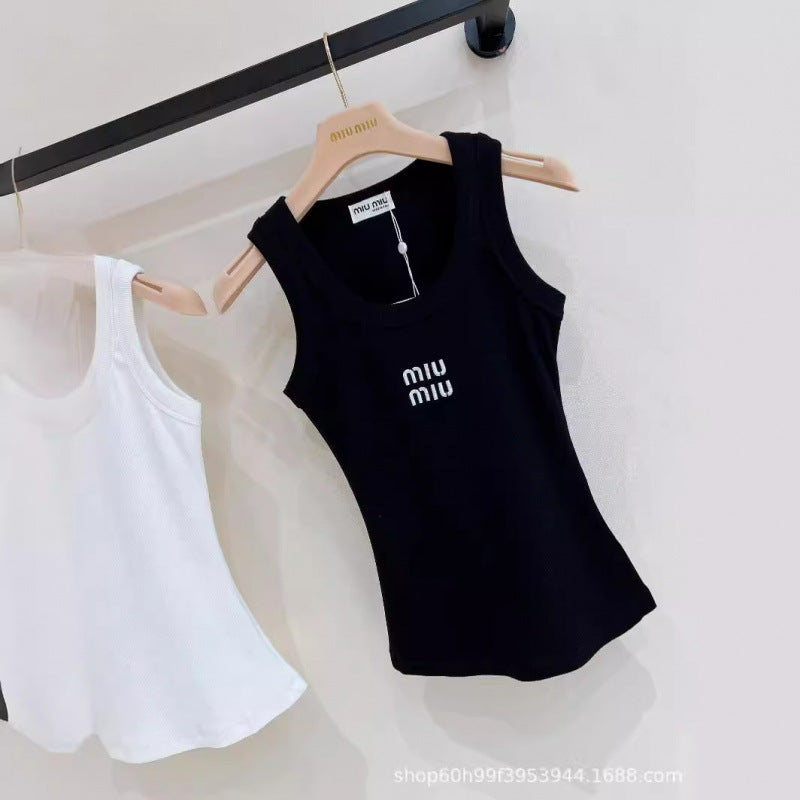 Women's Tank Top CE | Embroidered Letters