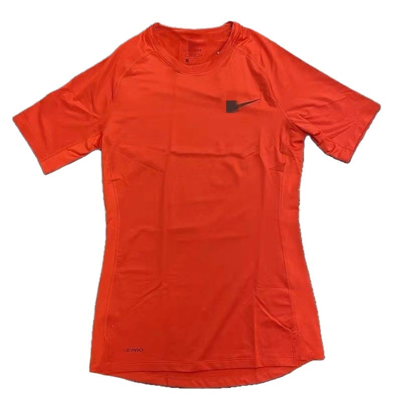 Camiseta Deportiva Ajustada Manga Corta Hombre Secado Rápido