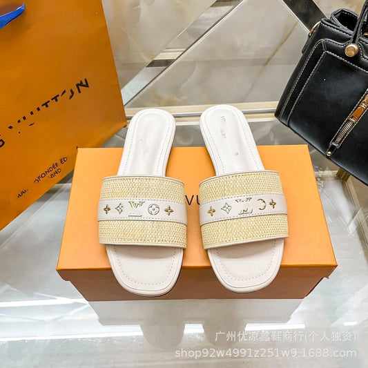Sandalias Planas Monogram Mujer | Punta Descubierta | Verano 2026