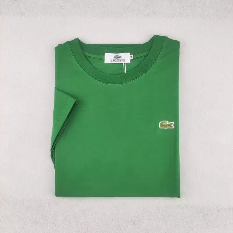 Camiseta Logo Pez Bordado Manga Corta Cuello Redondo