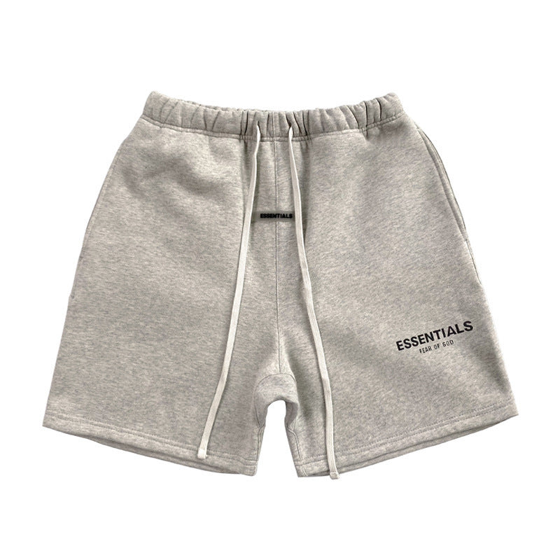 Nuevos pantalones cortos de doble línea OFGO 2025, pantalones cortos deportivos casuales de algodón de cinco puntos, pantalones cortos de verano de secado rápido de calle
