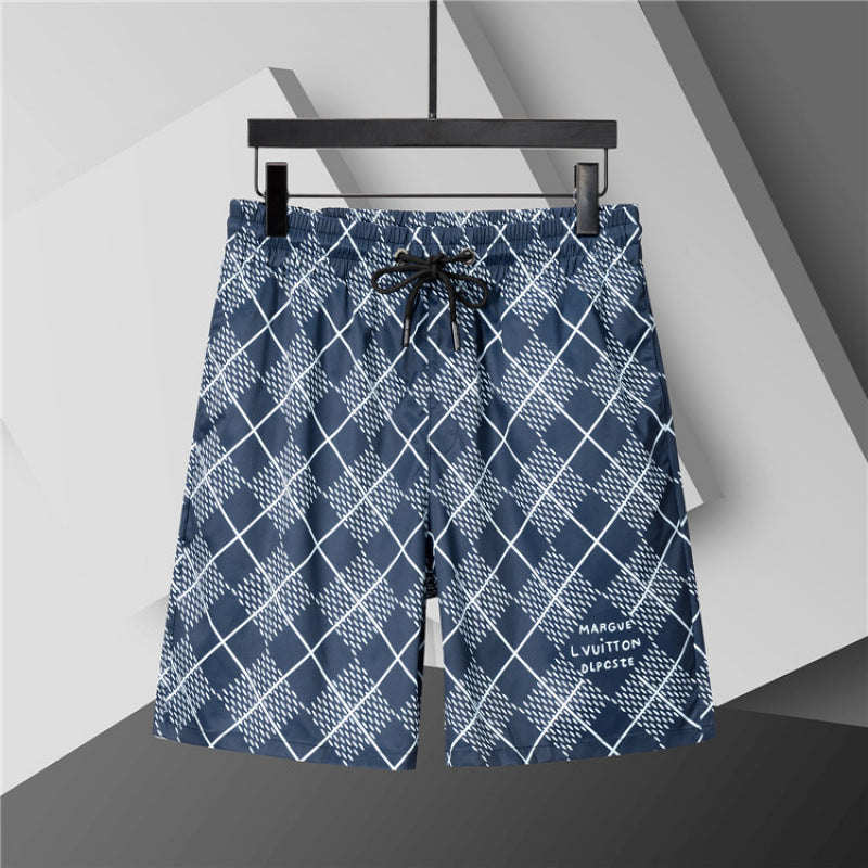 Nuevos pantalones cortos 3D transfronterizos para verano, pantalones cortos de playa de cinco puntas con cinturón, ropa masculina, unisex, versátil y transpirable, estilo británico de moda en comercio exterior