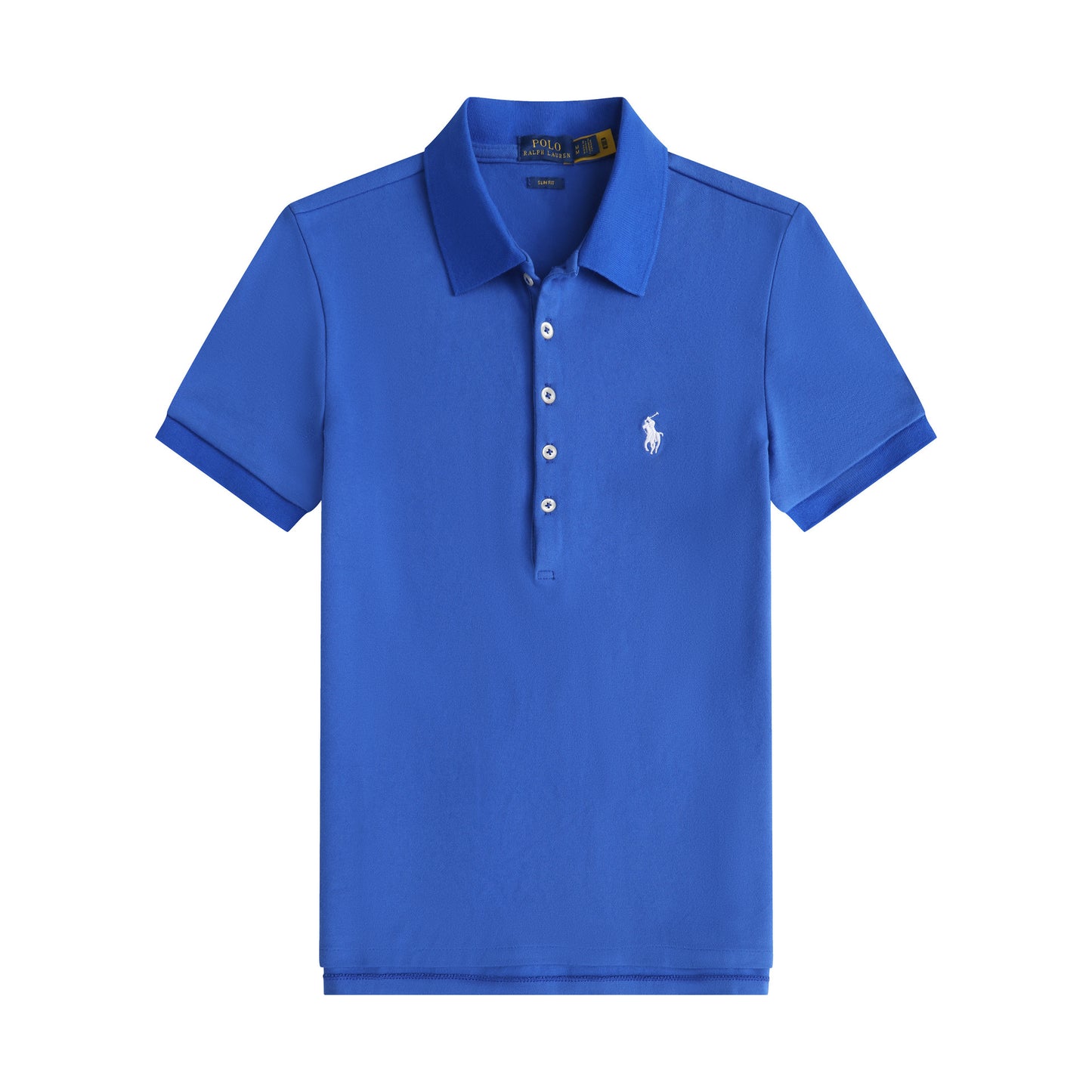 Logo de Summer Little Horse 2026: Polo de manga corta para mujer, camisa Paul de mujer de cinco botones ajustada, camiseta de algodón puro con cuello abatible