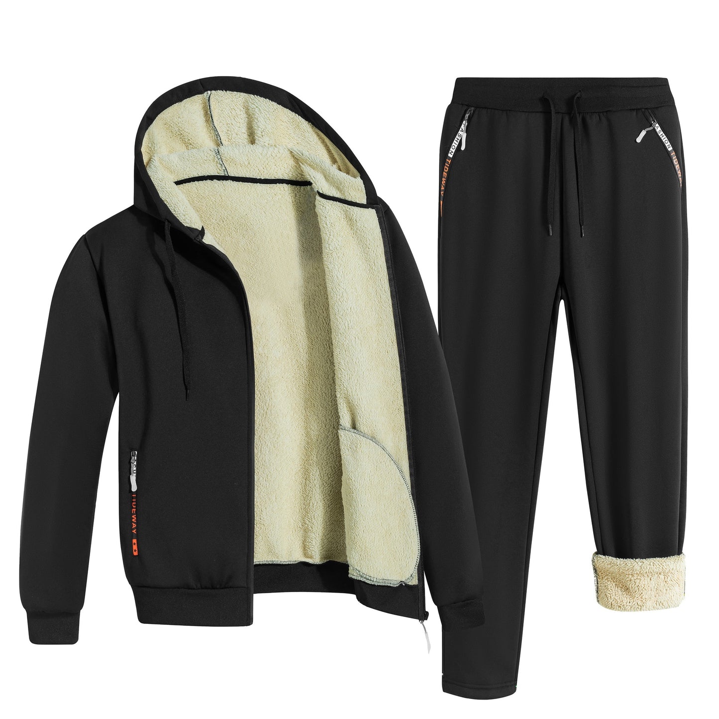 Conjunto de sudadera de sudadera de beisbol de hombre con capucha europea y estadounidense con capucha de ebay y camiseta de cordero de plumas AliExpress JOOM Factory
