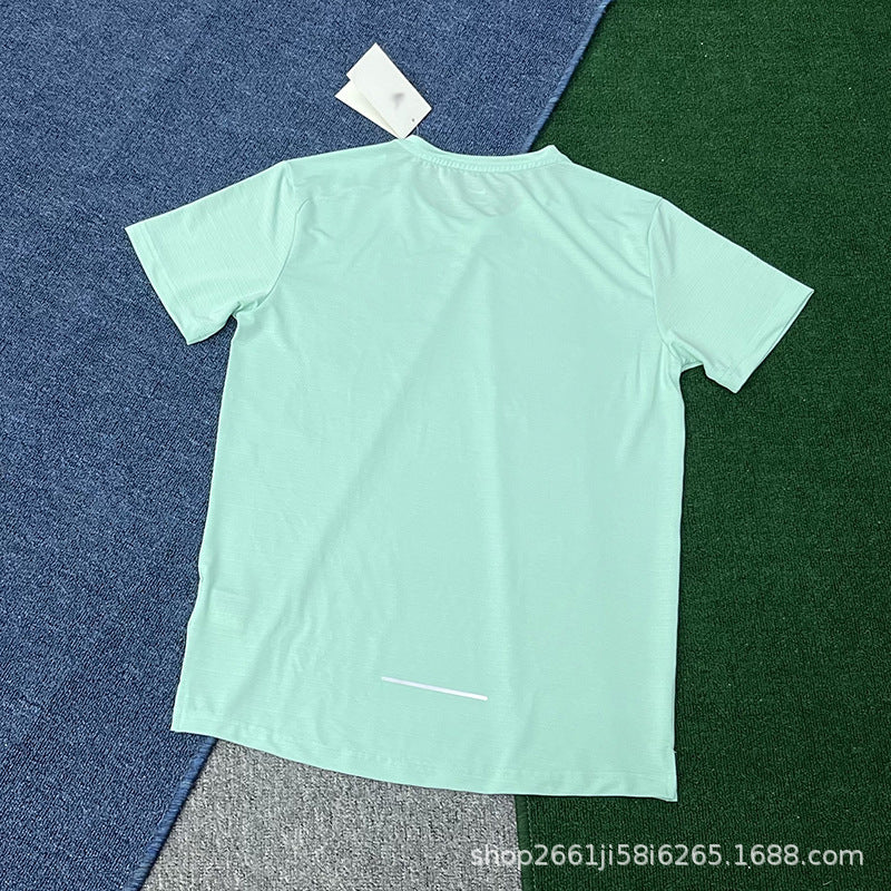 Conjunto de running deportivo nuevo y de secado rápido, transpirable, holgado y casual de manga corta para hombres y mujeres