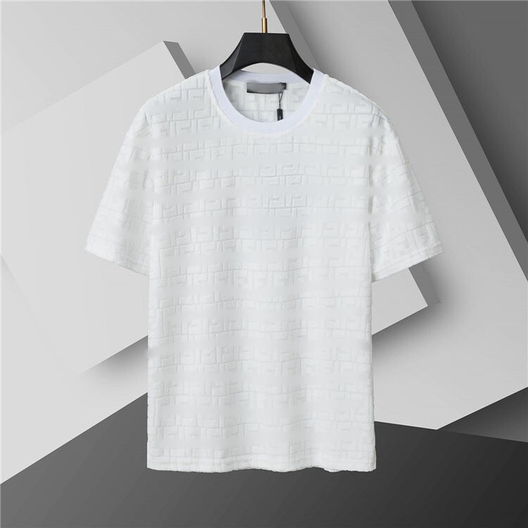 Versión correcta de 2026 de la nueva camiseta ligera de lujo de verano, camiseta de manga corta de cuello redondo y versátil para hombres y mujeres, países extranjeros de Europa y Estados Unidos