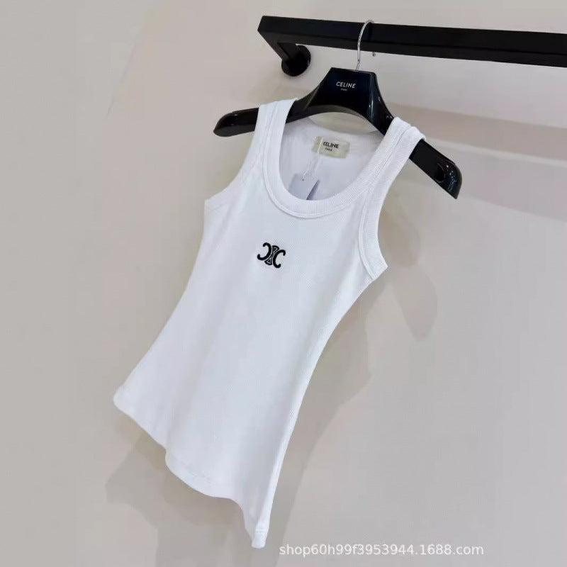 Women's Tank Top CE | Embroidered Letters