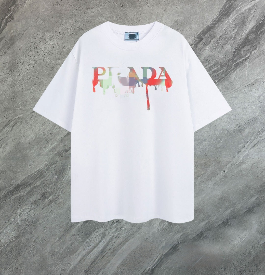 Camiseta unisex de manga corta de 260g de algodón puro de 260g con etiqueta triangular y camiseta de 260g disponible para dropshipping
