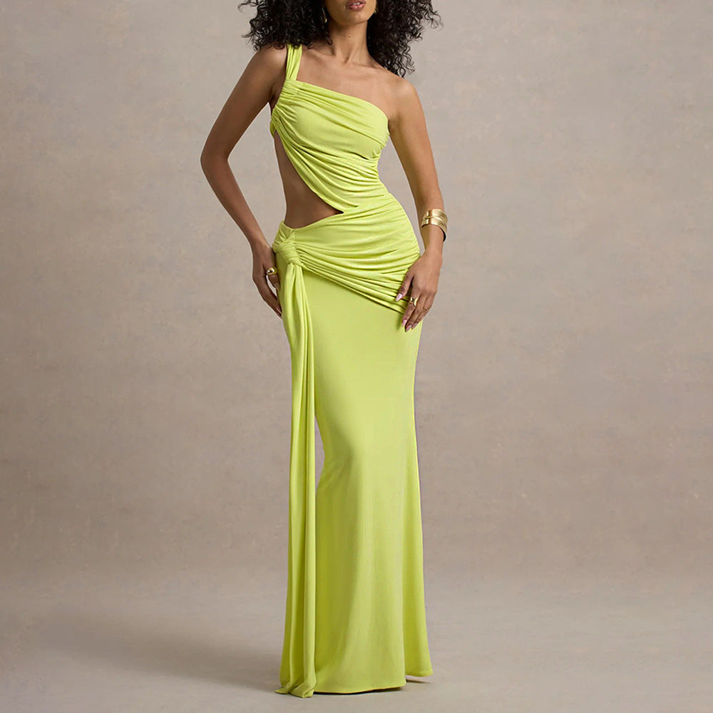 Vestido Largo Plisado Mujer Color Sólido | Verano 2025 | LuxuryMarkt