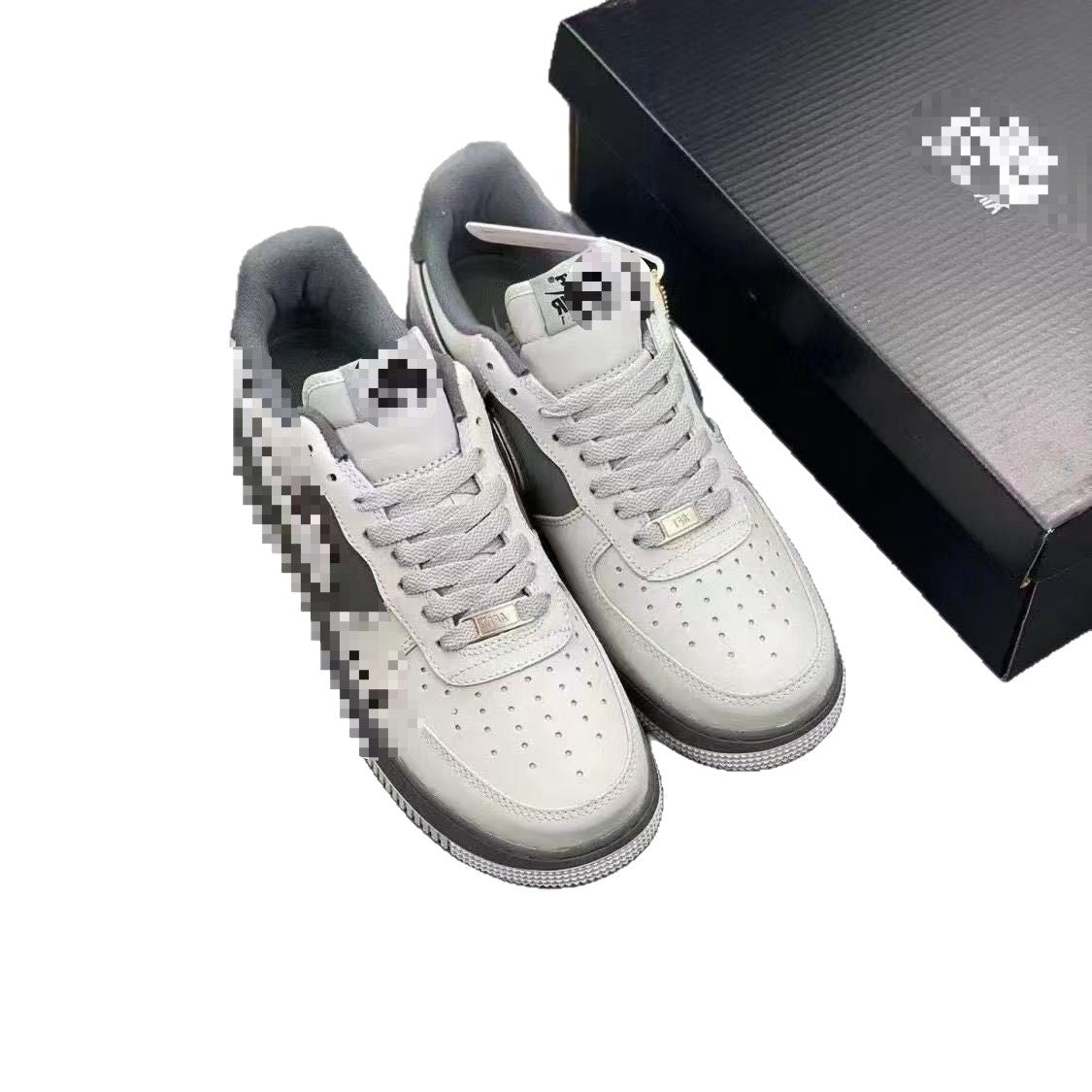 AF1 White and Grey Sneakers | Low Unisex Design